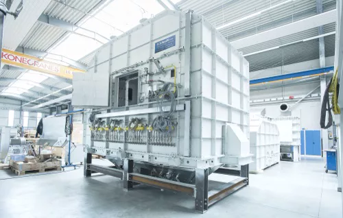 Modulanlage zur Regenerierung anorganisch gebundener Kernsande für einen Durchsatz von 2-3 t/h